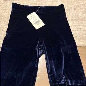 Fabletics Midnight blue velour bike shorts